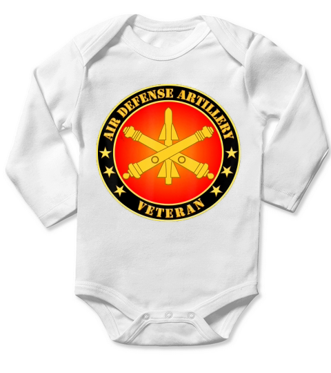 Air Defense Artillery Veteran T-Shirt Long Sleeve Baby One-Piece
