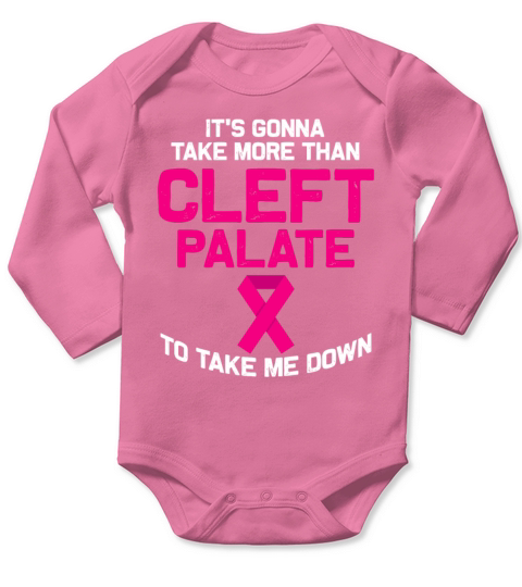 Cleft Palate Lip Patient Strong Awareness graphic Long Sleeve Baby One-Piece
