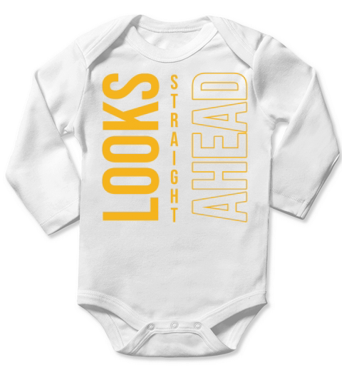 Look Straight Ahead Spread Shirt Long Sleeve Baby One-Piece