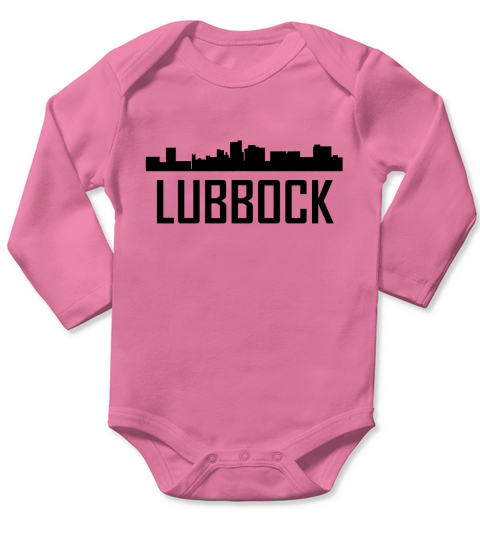 Lubbock Texas City Skyline Long Sleeve Baby One-Piece
