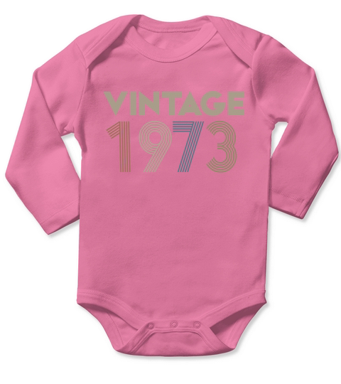 Official vintage 1973 Long Sleeve Baby One-Piece