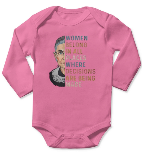 Ruth Bader Ginsburg RBG Long Sleeve Baby One-Piece