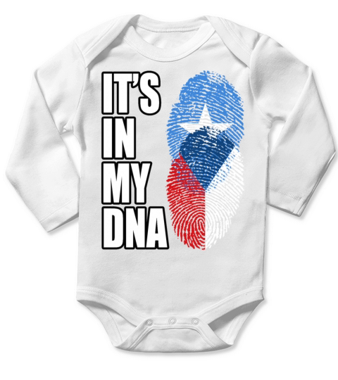 Somali And Czech Vintage Heritage DNA Flag Long Sleeve Baby One-Piece