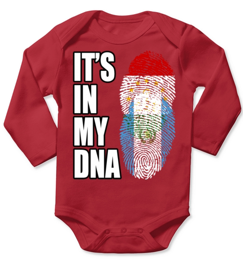 Tajikistani And Guatemalan Vintage Heritage DNA Fl Long Sleeve Baby One-Piece