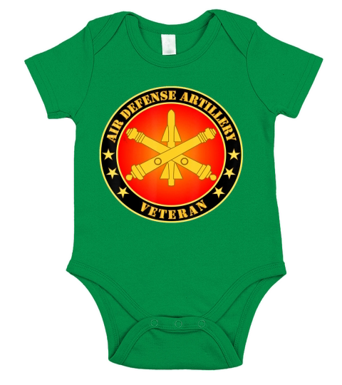 Air Defense Artillery Veteran T-Shirt Short Sleeve Baby One-Piece