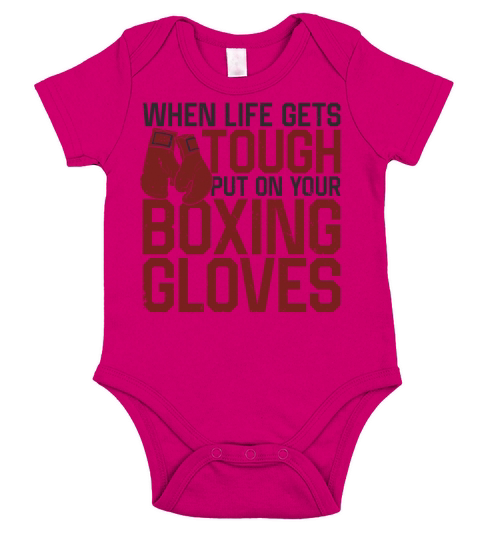 Boxing Vintage When Life Gets Short Sleeve Baby One-Piece