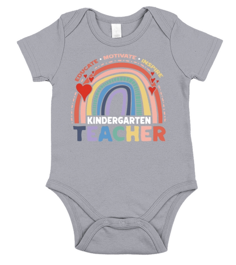 Educate Motivate Inspire Kindergarten Teacher Short Sleeve Baby One-Piece