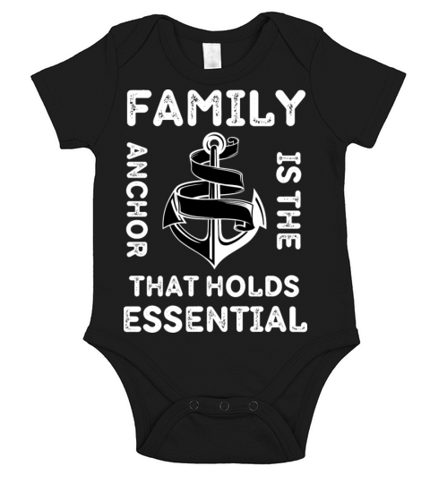 Family is The Anchor That Holds Essential Short Sleeve Baby One-Piece