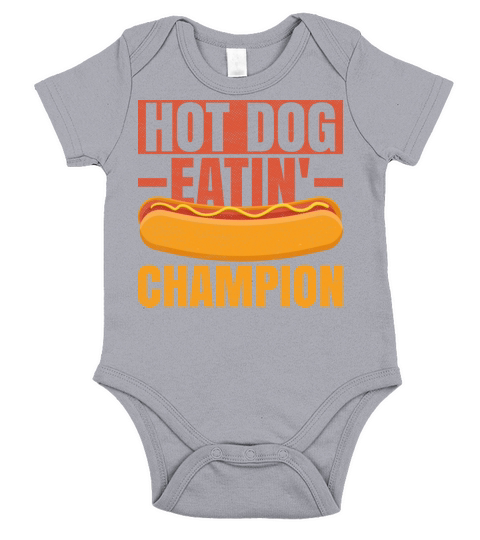 Hot Dog Quote for a Hotdog Eating Contest Winner Short Sleeve Baby One-Piece