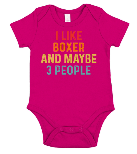 I Like Boxer And Maybe 3 People Retro Vintage Short Sleeve Baby One-Piece