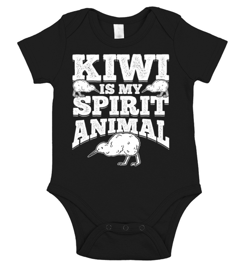 Kiwi Is My Spirit Animal New Zealand Kiwi Bird Short Sleeve Baby One-Piece