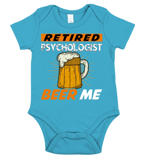 Retired Psychologist Beer Me Retirement Short Sleeve Baby One-Piece