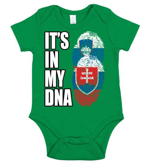 Slovenian And Slovak Vintage Heritage DNA Flag Short Sleeve Baby One-Piece