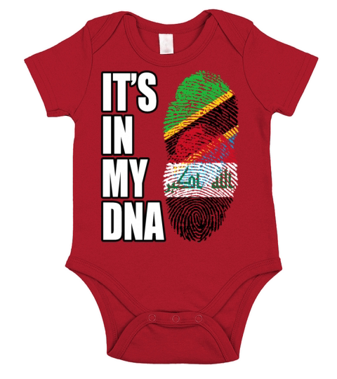 Tanzanian And Iraqi Vintage Heritage DNA Flag Short Sleeve Baby One-Piece
