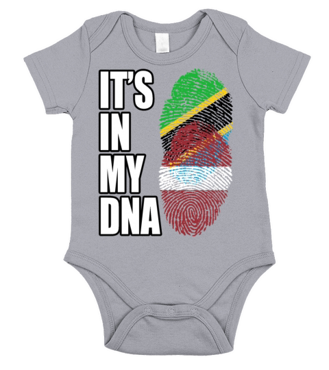 Tanzanian And Latvian Vintage Heritage DNA Flag Short Sleeve Baby One-Piece
