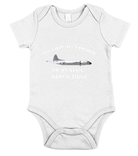Us Navy P3 Orion On Station Since 1962 shirt Short Sleeve Baby One-Piece