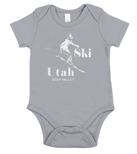 Vintage Utah T-Shirt Deer Valley Skiing Tee Short Sleeve Baby One-Piece