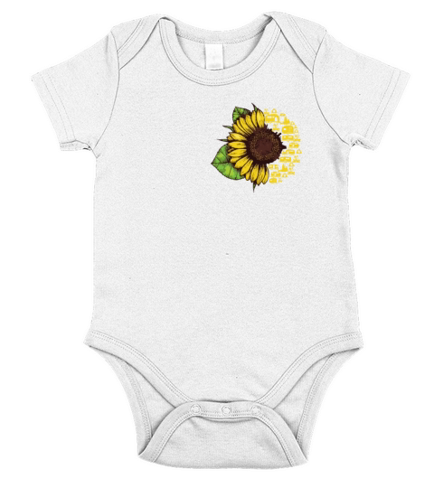 You Are My Sunshine Sunflower Camping Lovers Girls Short Sleeve Baby One-Piece
