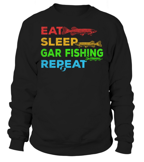 Needlefish I Eat Sleep Gar Fishing Repeat I Sweatshirt Unisex
