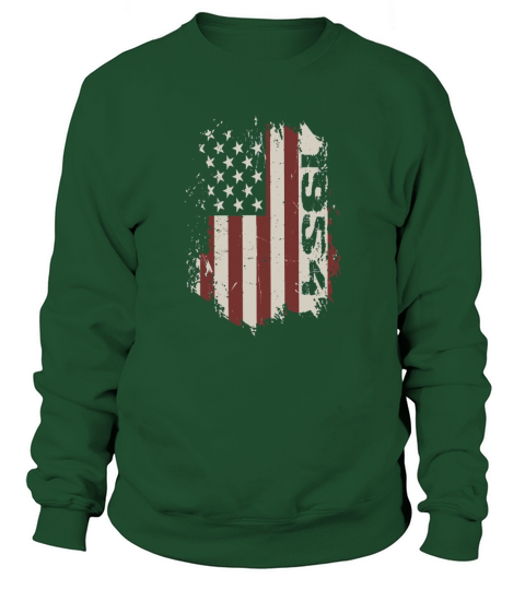Vintage 1954 America Flag Sweatshirt Unisex