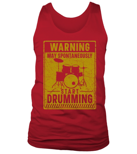 Drummer Drum Set Vintage Warning Tank Top Unisex