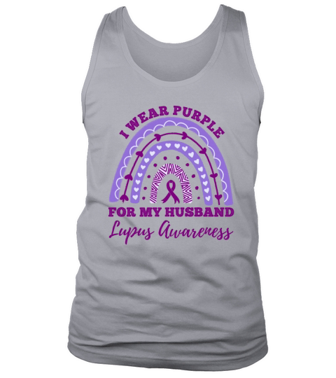 I Wear Purple For My Husband Lupus Awareness Tank Top Unisex