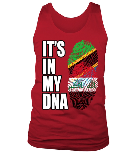 Tanzanian And Iraqi Vintage Heritage DNA Flag Tank Top Unisex