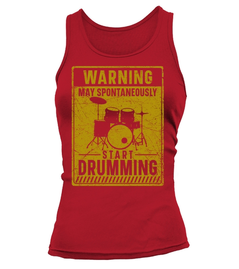 Drummer Drum Set Vintage Warning Tank top Woman