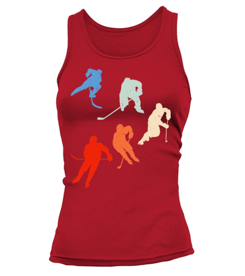 Retro Hockey Player Vintage Ice Hockey Tank top Woman