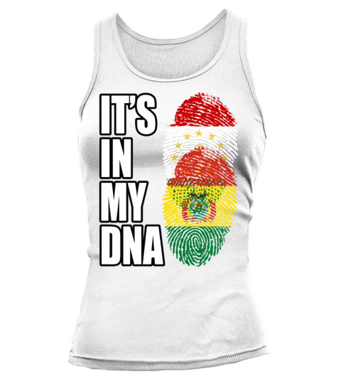 Tajikistani And Bolivian Vintage Heritage DNA Flag Tank top Woman