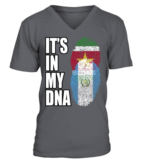 Surinamese And Guatemalan Vintage Heritage DNA Fla V-Neck T-shirt