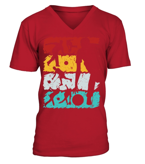 Vintage Bowling Men Women Retro Bowler V-Neck T-shirt