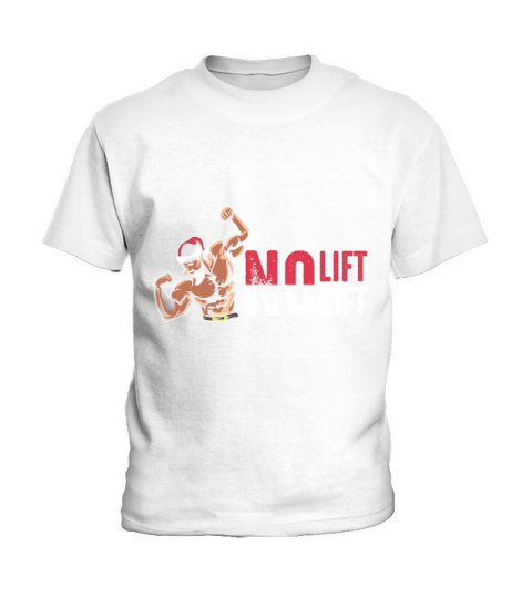 Bodybuilding Bodybuilder Christmas Santa No Lift Kids T-Shirt