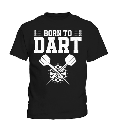 Darts Board Vintage Born To Dart Kids T-Shirt