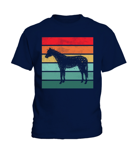 Girls Horse Riding Shirt Vintage Retro Kids T-Shirt