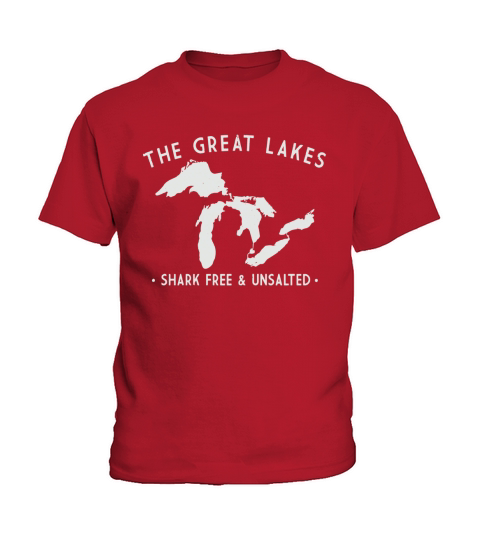 Great Lakes Shark Free and Unsalted T-Shirt Vintage Tee Kids T-Shirt