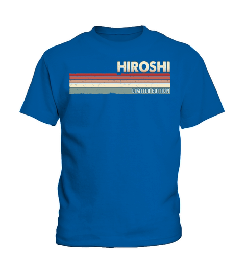 Hiroshi Funny Retro Vintage Name surname 80s 90s Kids T-Shirt