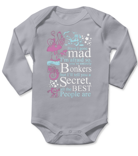 Alice in wonderland - Youre entirely bonkers T-Shirt Long Sleeve Baby One-Piece