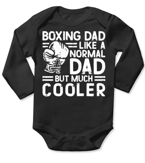 Boxing Dad Father Vintage Boxing Long Sleeve Baby One-Piece