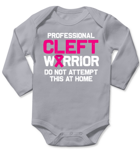 Cleft Palate Lip Coping Strong Awareness print Long Sleeve Baby One-Piece