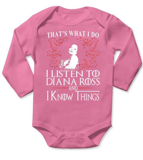 Diana Ross I KNOW THINGS Long Sleeve Baby One-Piece