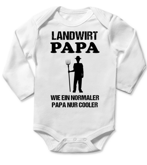 Farmer Dad Quote Agriculture Profession Gift Long Sleeve Baby One-Piece