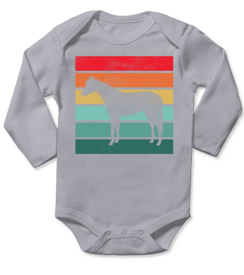 Girls Horse Riding Shirt Vintage Retro Long Sleeve Baby One-Piece