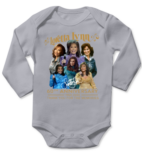 Loretta Lynn 60th Anniversary 1960-2020 signature shirt Long Sleeve Baby One-Piece