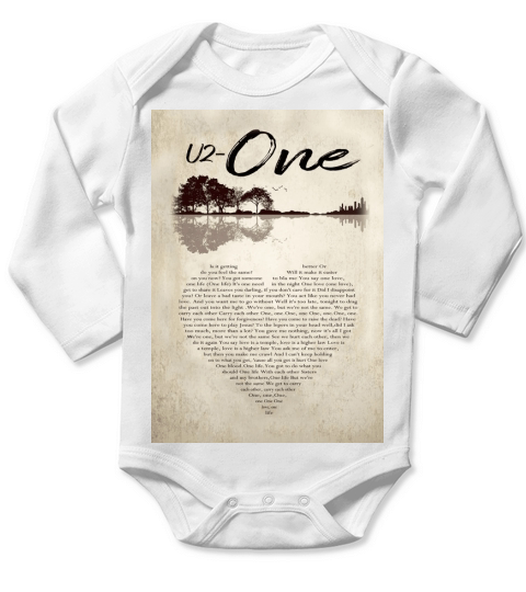 U2- One Long Sleeve Baby One-Piece