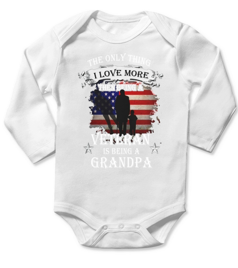 Veterans T-shirt - Veteran grandpa Long Sleeve Baby One-Piece