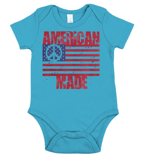 AMERICAN MADE T- SHIRT Short Sleeve Baby One-Piece