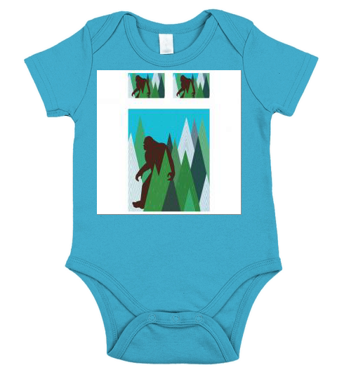 Bigfoot Forest Bedding Set Short Sleeve Baby One-Piece