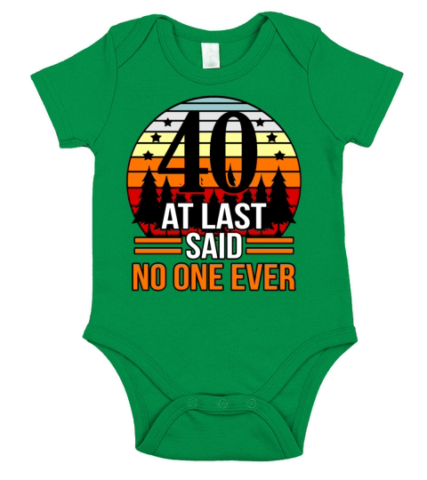 Birthday 40 Years Gift Short Sleeve Baby One-Piece