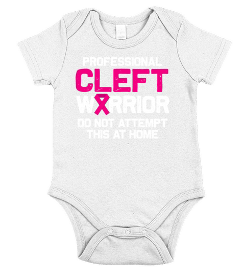Cleft Palate Lip Coping Strong Awareness print Short Sleeve Baby One-Piece